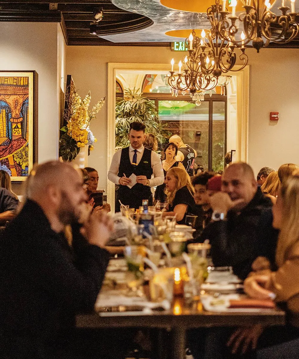 Dining room at Mojitos Calle 8, Cuban restaurant in Westchester, Miami
